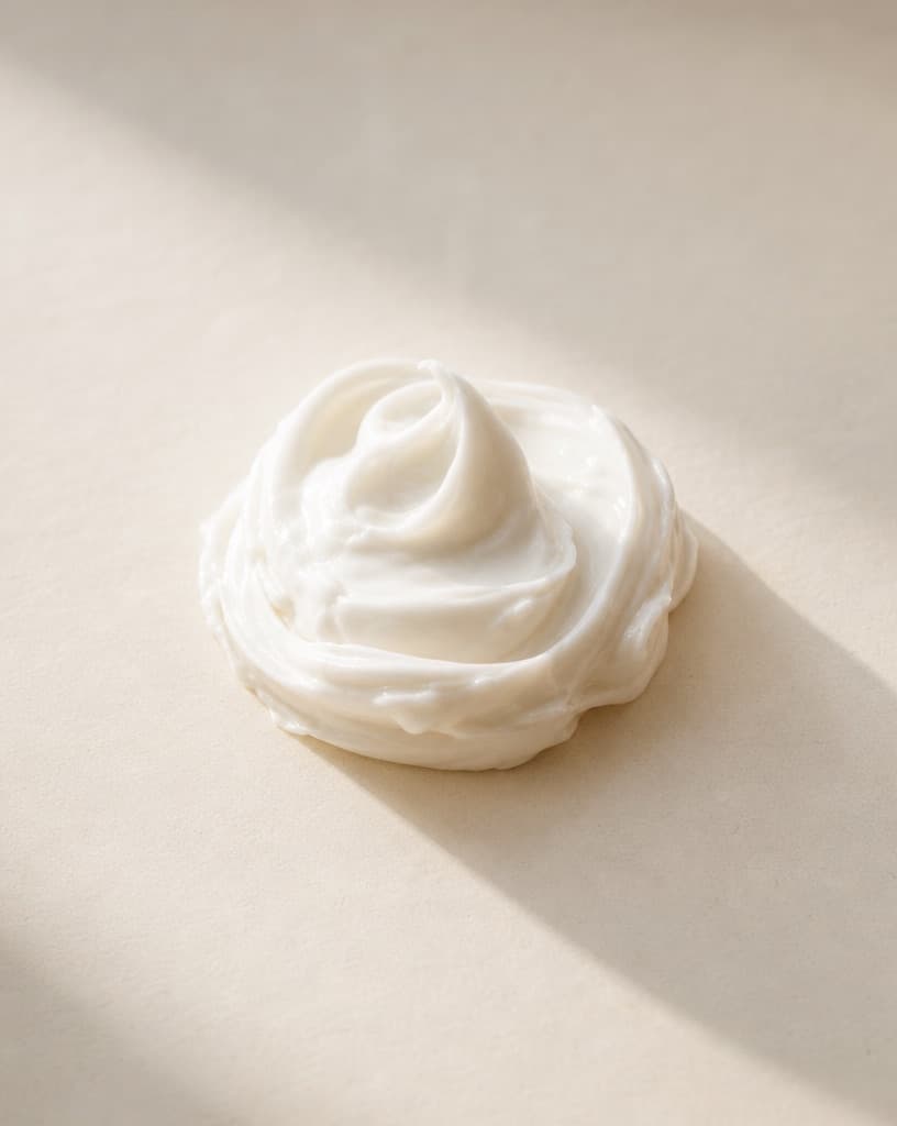 A swirl of thick white cream