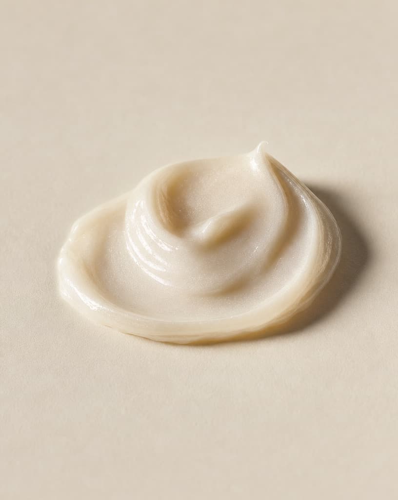 A pearly swirl of silky cream
